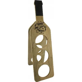 Dřevěný stojan na 3 lahve