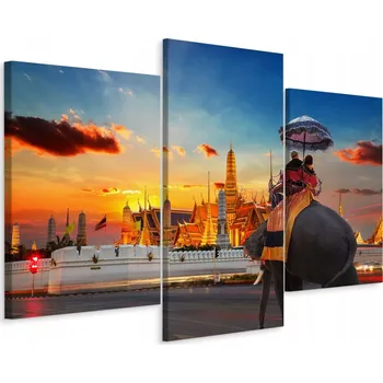 Obraz Obraz Triptych Buddhistický CHRÁM 3D Efekt 60x40
