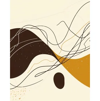 Plakát Plakát Symfonie linií a tvarů bez rámu 61 x 90,5 cm