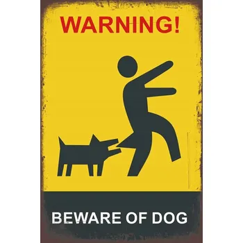 Obraz Cedule Warning - Beware of dog