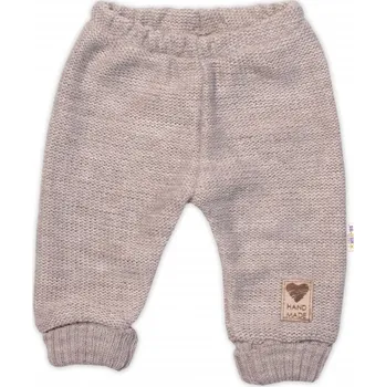 Pletené kojenecké kalhoty Hand Made Baby Nellys, béžové, Velikost koj. oblečení 80/86 (12-18m)