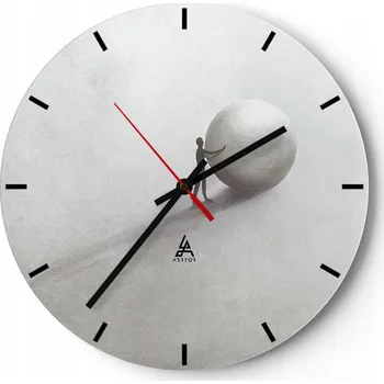 Hodiny Velké nástěnné hodiny 40x40 Abstrakce Skleněné hodiny Kulatý Tiché