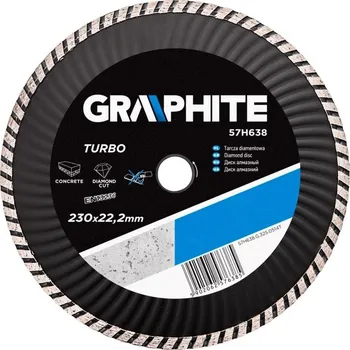 Řezný kotouč GRAPHITE Diamantový kotouč Turbo Wave, 230 x 22 mm, 57H638