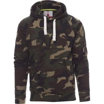 Pánská mikina Payperwear Pánská klokanka Atlanta s malou kapsičkou na zip Barva: maskáčová zelená, Velikost: XXL