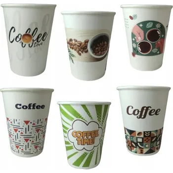 Jednorázové nádobí Papírové kelímky káva čaj KÁVA 400ml 50 Ks
