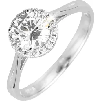 Prsten EVOLUTION GROUP CZ Stříbrný prsten luxusní se zirkony - velikost 58 - 15008.1