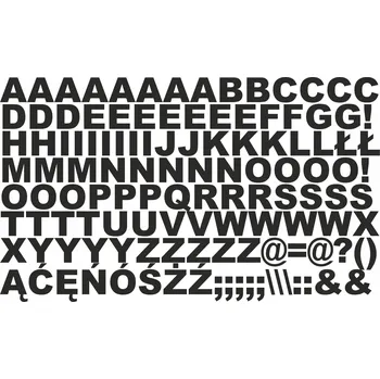 samolepka SAMOLEPICÍ PÍSMENA samolepky arch 2 cm