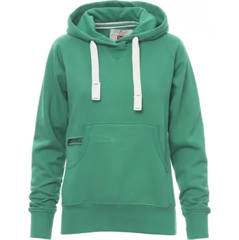 Dámská mikina Payperwear Dámská klokanka Atlanta s v-prošíváním a malou kapsičkou na zip Barva: zelená nefritová, Velikost: L