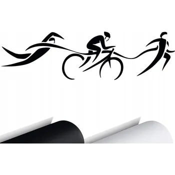 Samolepicí dekorace na vozidlo SAMOLEPKA na auto TRIATHLON Trojboj TRI 16x5