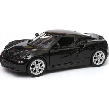 autíčko Alfa Romeo 4C 1:34 - kovový model WELLY Nex černý