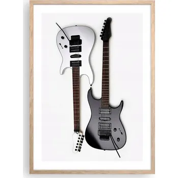 Obraz Plakát v rámu světlý dub do obýváku ložnice 50x70 hudba moderní obraz
