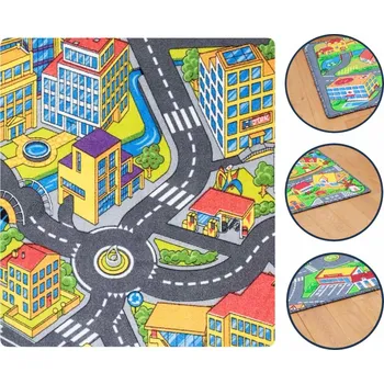Koberec KOBEREC DĚTSKÝ PODLOŽKA SILNICE ULICE MĚSTO 80x120