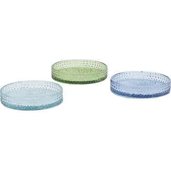 MADAM STOLTZ Skleněný tácek Colors Mintová