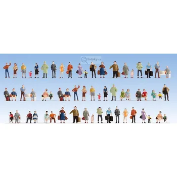 Modelová železnice TT - Mega set 60 figurek / NOCH 47401