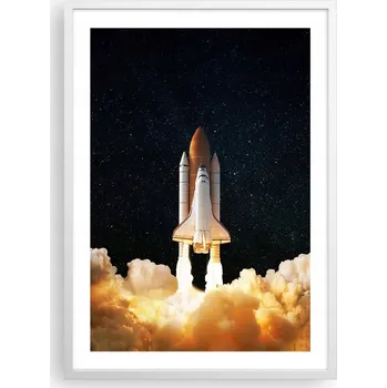 Obraz Plakát v bílém rámu do obýváku ložnice 50x70 kosmos moderní obraz