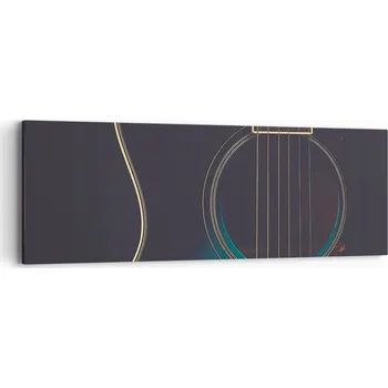 Obraz Obraz na plátně do obýváku ložnice 90x30 kytara foto obrazy na zeď
