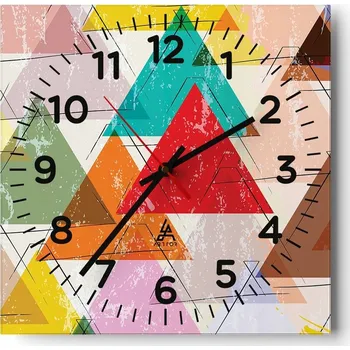 Hodiny Kuchyňské nástěnné hodiny 30x30 Abstrakce Skleněné hodiny do obýváku Moderní Tiché