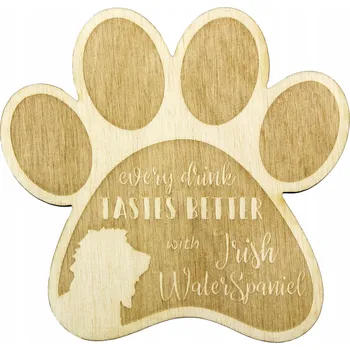 Podtácek Irský vodní španěl gravírované podložky pod hrnek se psem, 4 kusy