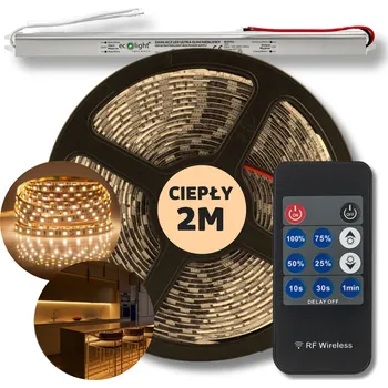 LED páska SADA 2m LED pásek SMD bílá teplá + napájecí zdroj 12V