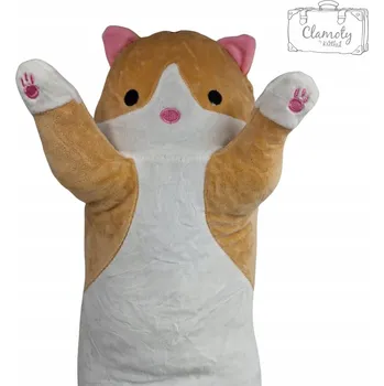 plyšák Plyšák Kočka béžovo-bílá plyšová 90 CM