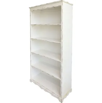 Komoda Krémová antik dřevěná knihovna s policemi Jacquline - 106*39*200 cm