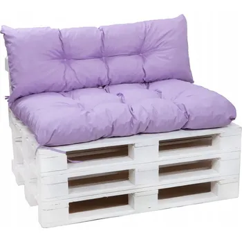Podsedák Sada polstrů na palety, 120x50 + 120x40 lila, polštáře venkovní
