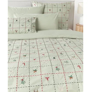 Povlečení Vánoční perkálové Povlečení Westwing VÁNOCE Rudy 135x200 50x70 2 kusy