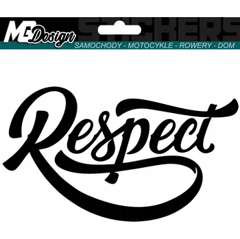 Samolepicí dekorace na vozidlo NÁLEPKA na auto RESPECT SZACUNEK 10x17