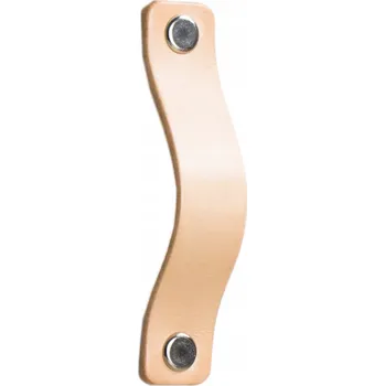 Nábytkové kování Kožený nábytková úchytka, madlo úchytka na nábytek 8 cm PŘÍRODNÍ světlý