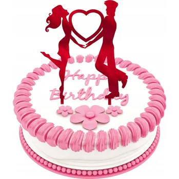 Jedlá dekorace na dort ZÁPICH DO DORTU K NAROZENINÁM VALENTÝNU PÁR ZAPICHOVÁTEK