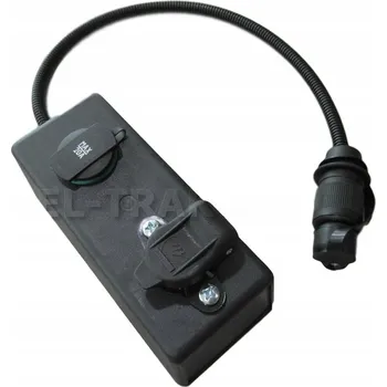Rozdělovač Rozbočovač do traktoru na 1 zásuvku 3-pin + zapalovač Krabička, kabel 0,5 m