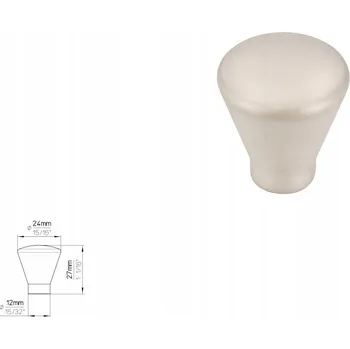 Nábytkové kování Nábytková úchytka SIRO 872-24ZN4, matný nikl, satén