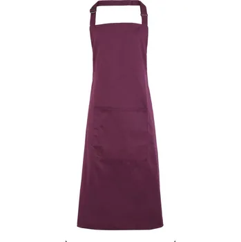 Cotton Classics Zástěra COLOURS lacl s kapsou, různé barvy UNI aubergine