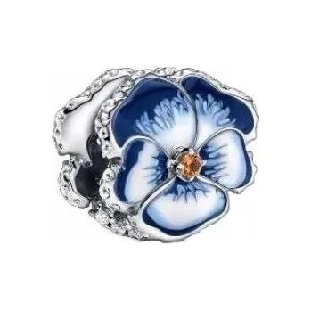 Přívěsek Přívěsek modrá maceška stříbro 925 SimplyMe + DÁREK