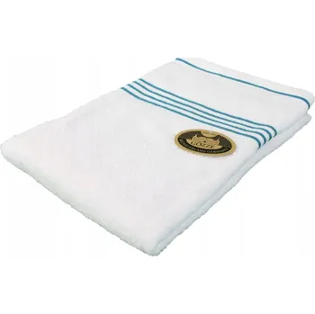 Ručník Ručník RIO negativ, 70x140 cm, barva bílá/petrolejová