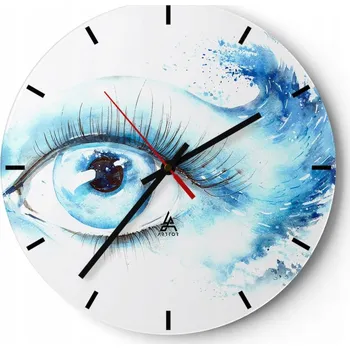 Hodiny Nástěnné hodiny do kuchyně 30x30 Abstrakce Skleněné hodiny do obýváku Tiché