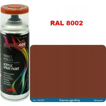 Barva ve spreji Hnědá RAL 8002 AKRYLOVÁ BARVA ve SPREJI LESK profi-line HQ Ambroso 1233