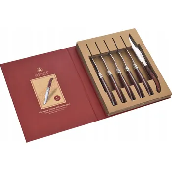 NOŽE na STEAKY steak Pakka dřevo LAGUIOLE sada 6 nožů pro