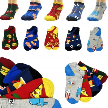 Pánská móda SADA 5 PÁRŮ ZÁBAVNÝCH BAVLNĚNÝCH PÁNSKÝCH KOTNÍKOVÉ PONOŽKY , vel. 40-43