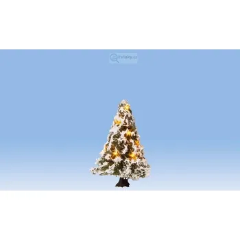 Modelová železnice Zasněžený vánoční stromeček s 10 LED, 5 cm / NOCH 22110