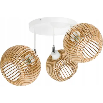 Lampa stropní svítidlo lustr pohyblivý strop stínidlo dřevo 3