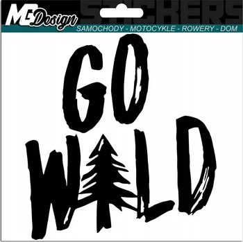Samolepicí dekorace na vozidlo SAMOLEPKA na auto GO WILD NATURA LES 14x15