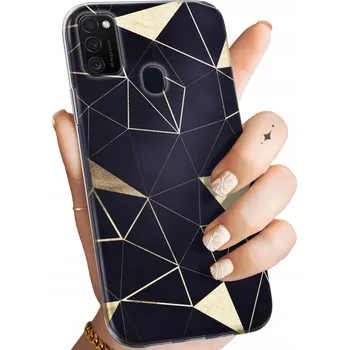 Pouzdro na mobilní telefon Zadní Kryt Hello Case pro Samsung Galaxy M21 zlatý