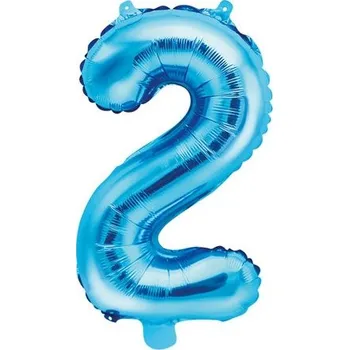 Balónek Fóliový balónek ČÍSLICE 2 modrý - 42" (~100 cm)