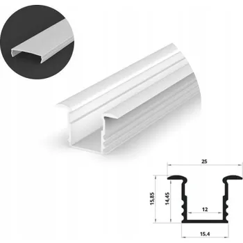 LED osvětlení Hliníkový profil pro LED TECH-LIGHT P18 bílý 1m