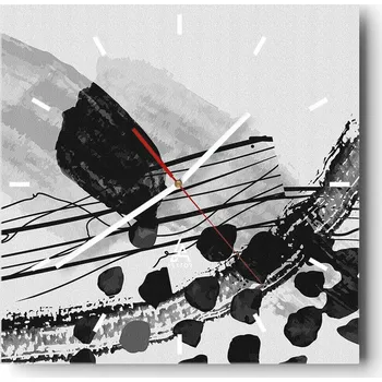 Hodiny Velké nástěnné hodiny 40x40 Abstrakce Skleněné tiché hodiny