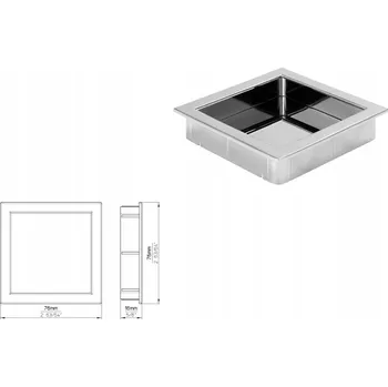 Nábytkové kování Nábytková úchytka SIRO 2152-76ZN1 chrom lesklý (zapuštěná úchytka)