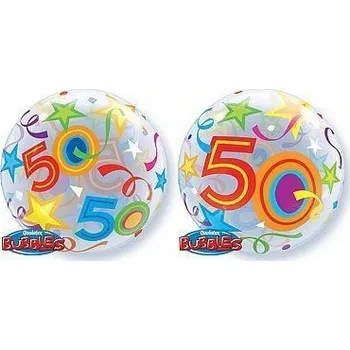 Balónek Fóliový balónek Kula Bubble k 50. narozeninám 56 cm