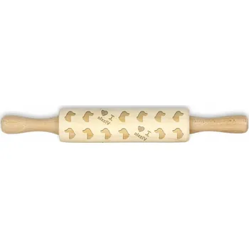 Váleček na těsto Ohař I - malý váleček se vzorem psa, váleček na těsto pro děti, dekorace