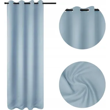 Závěsy na kroužcích ZATEMŇOVACÍ BLACKOUT 140x250 MODRÁ Arctic